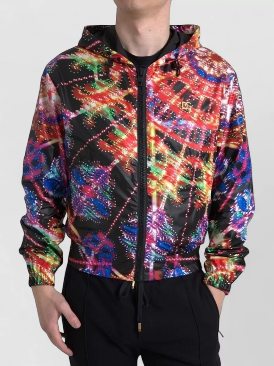 Dolce&Gabbana printed hooded jacket