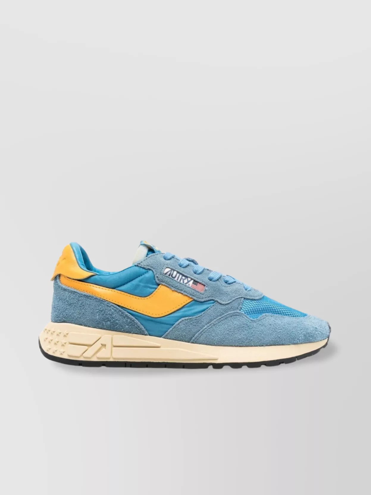Autry Low Leather Sneakers With Suede And Mesh