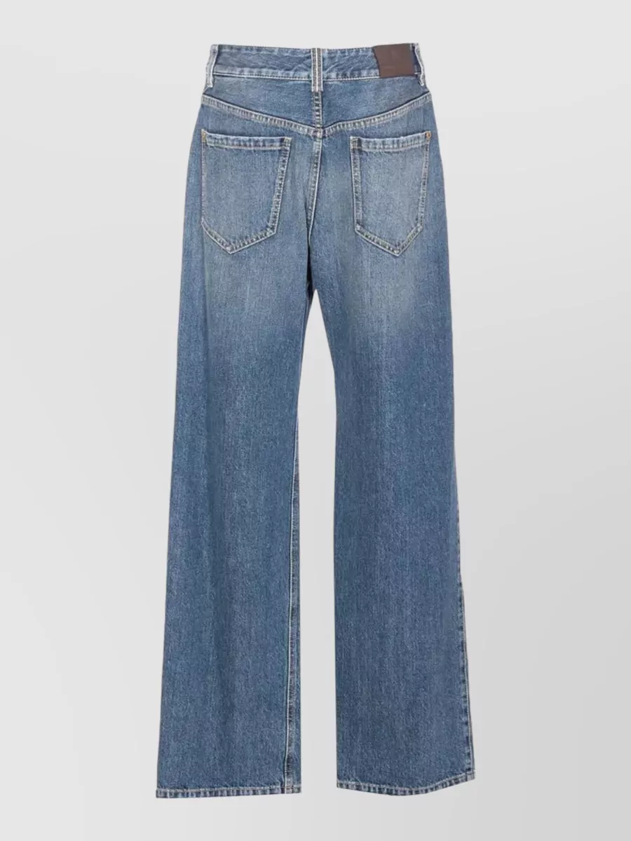Brunello Cucinelli denim wide-leg trousers