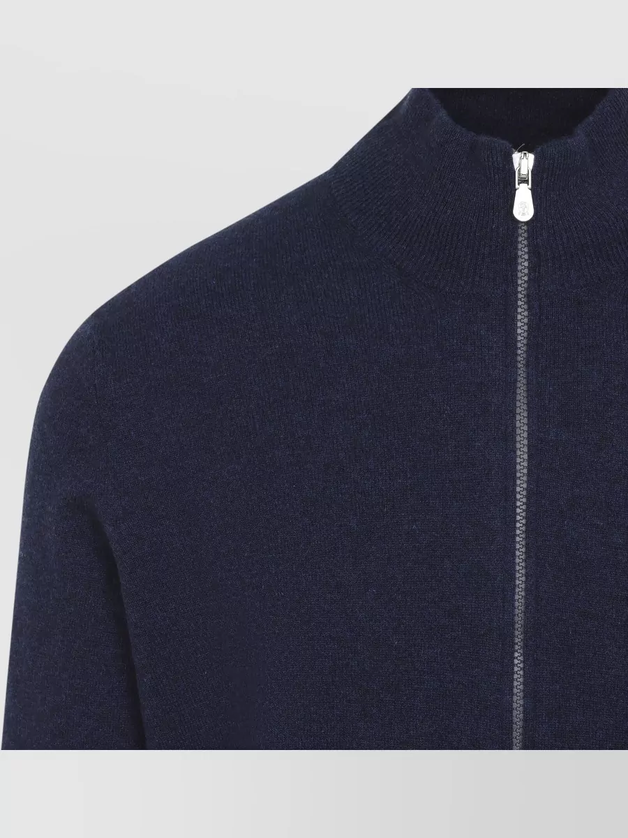 Brunello Cucinelli Cashmere Ribbed Full Zip Cardigan