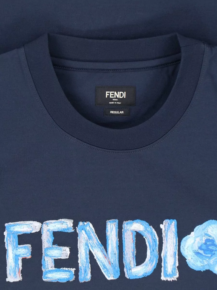 Fendi Regular-Fit Short-Sleeve Cotton T-Shirt