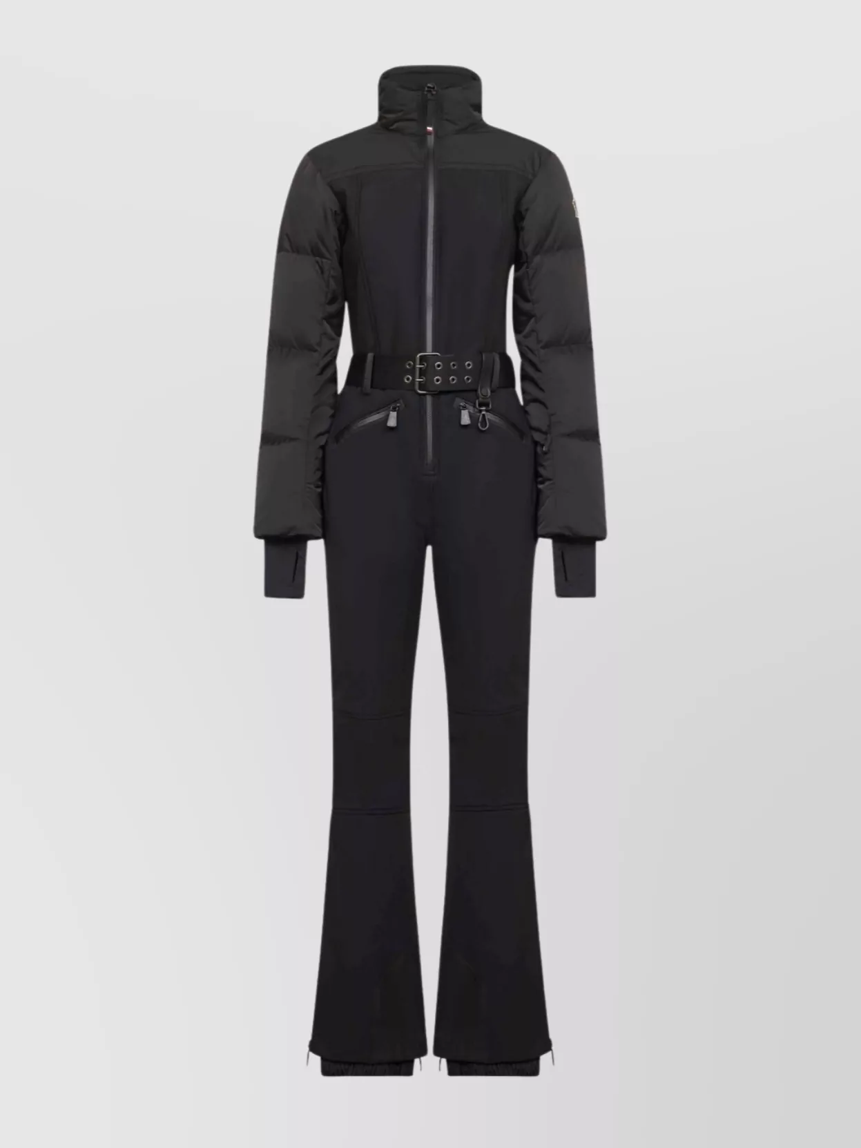 Moncler Tailored Suit With Belted Waist And Pockets In Black