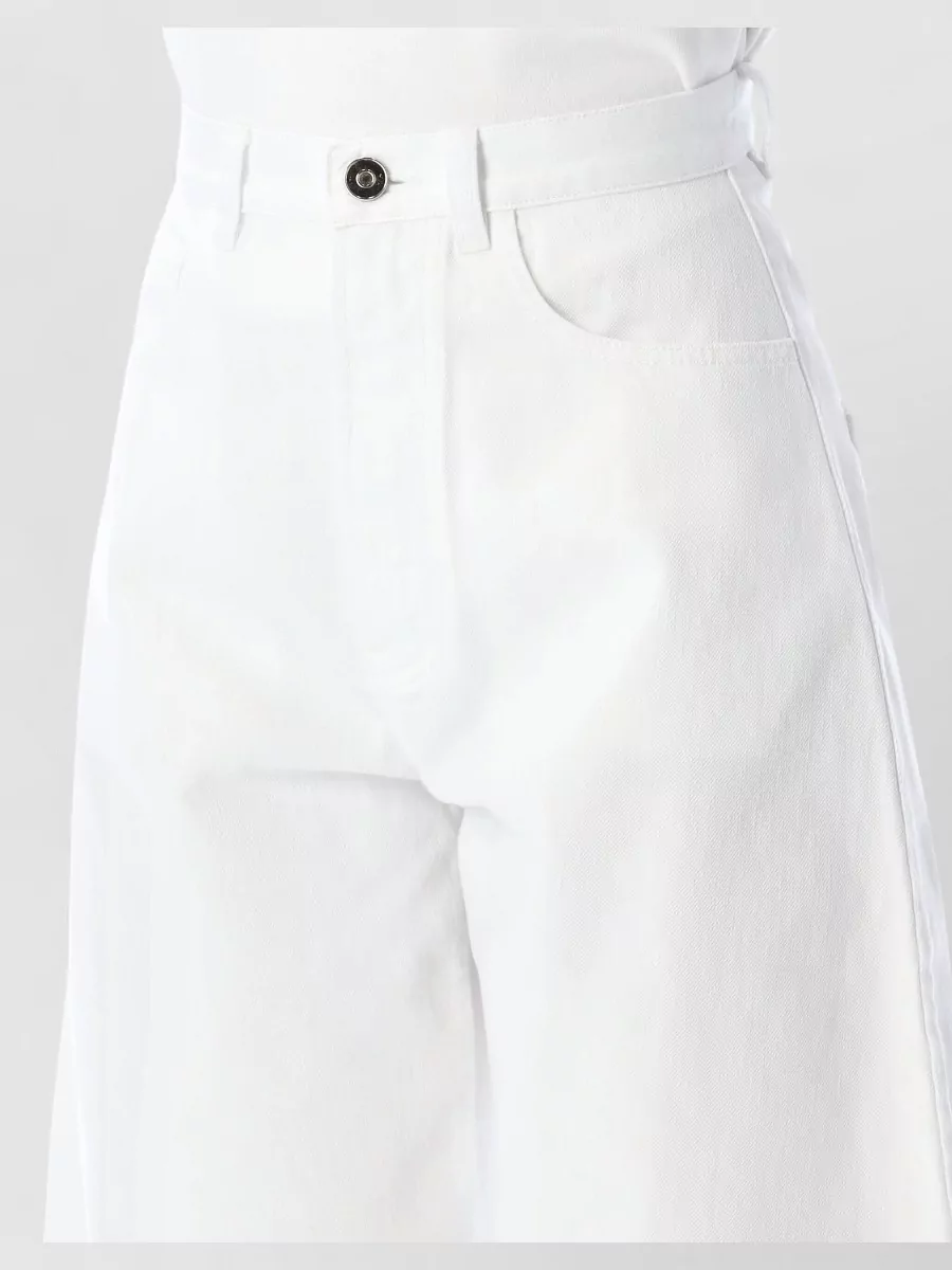 Alaïa Wide Leg High Waist Denim Trousers