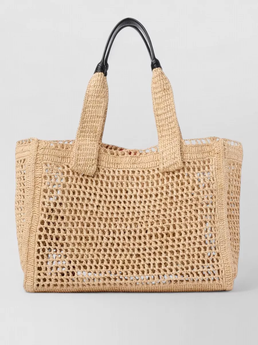 Chloé Summer banana raffia tote bag