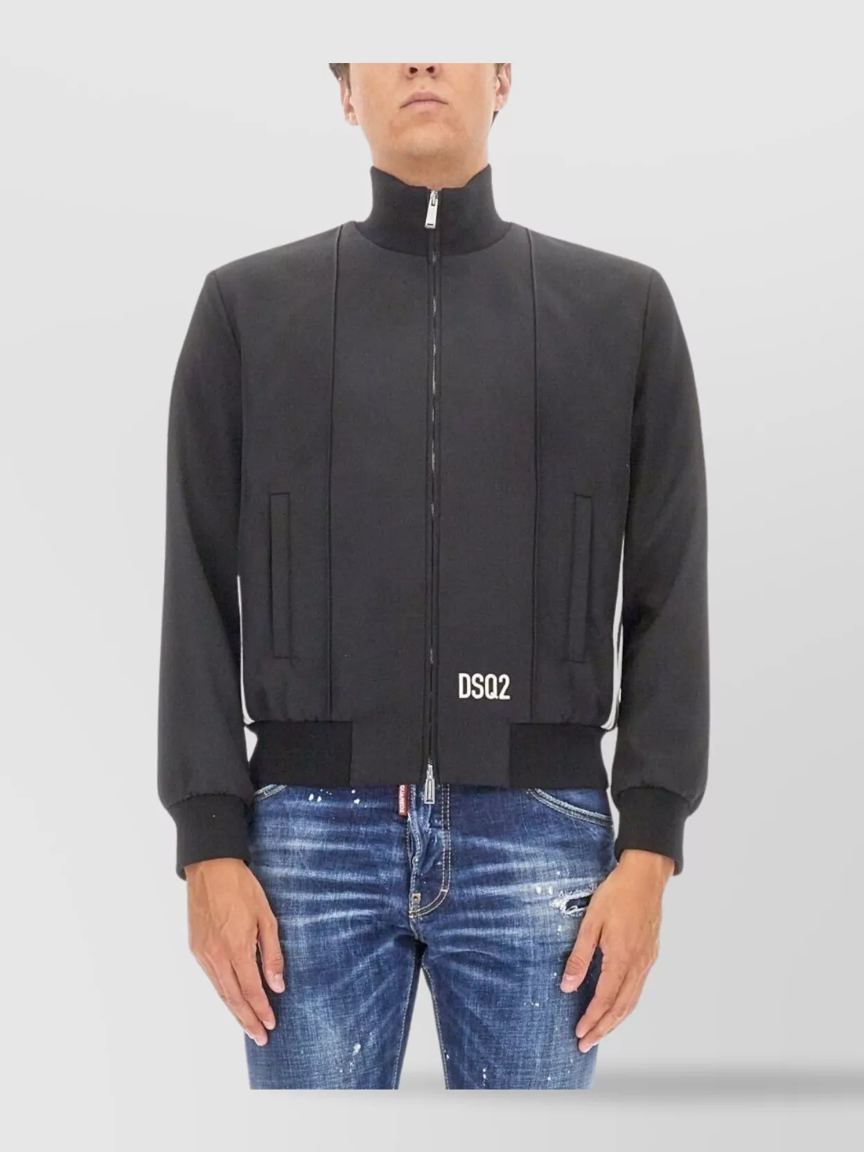 Dsquared2 Collar Fit Jacket Ribbed Pockets
