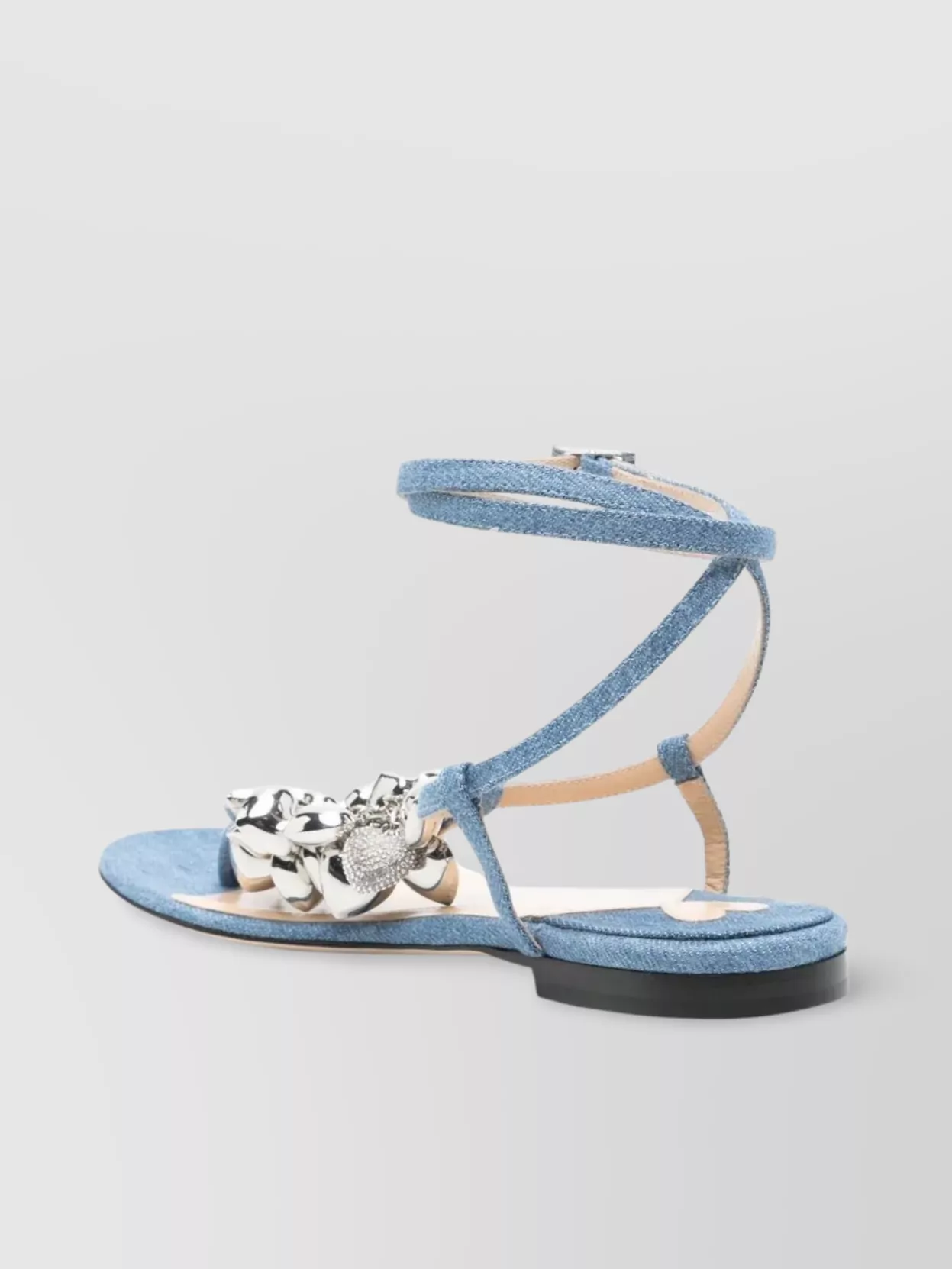 Mach&mach Heart Thong Sandals Embellished Detail