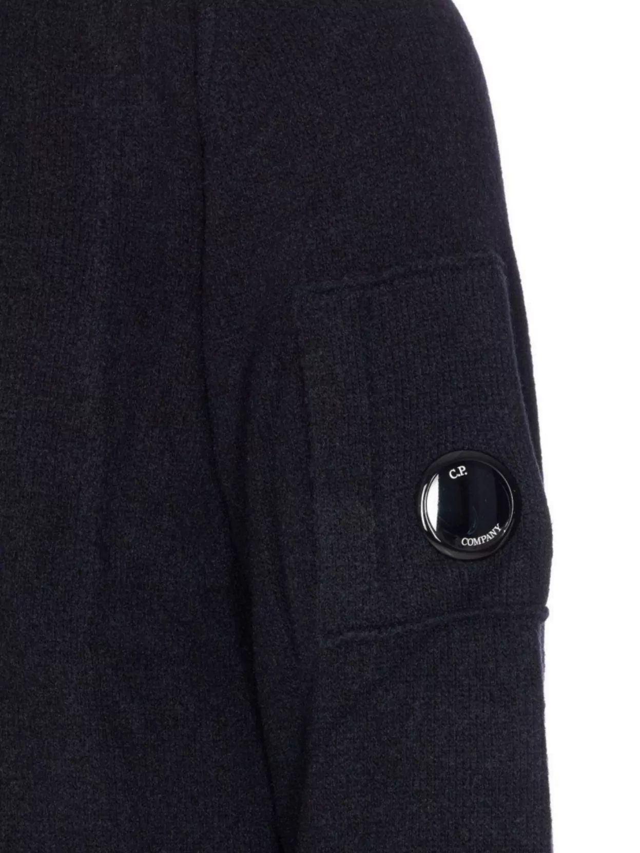 C.p. Company High Neck Long Sleeve Knit Polo