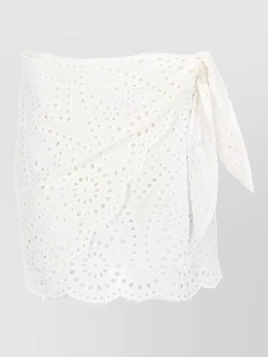 Mc2 Saint Barth Cotton broderie anglaise beach skirt