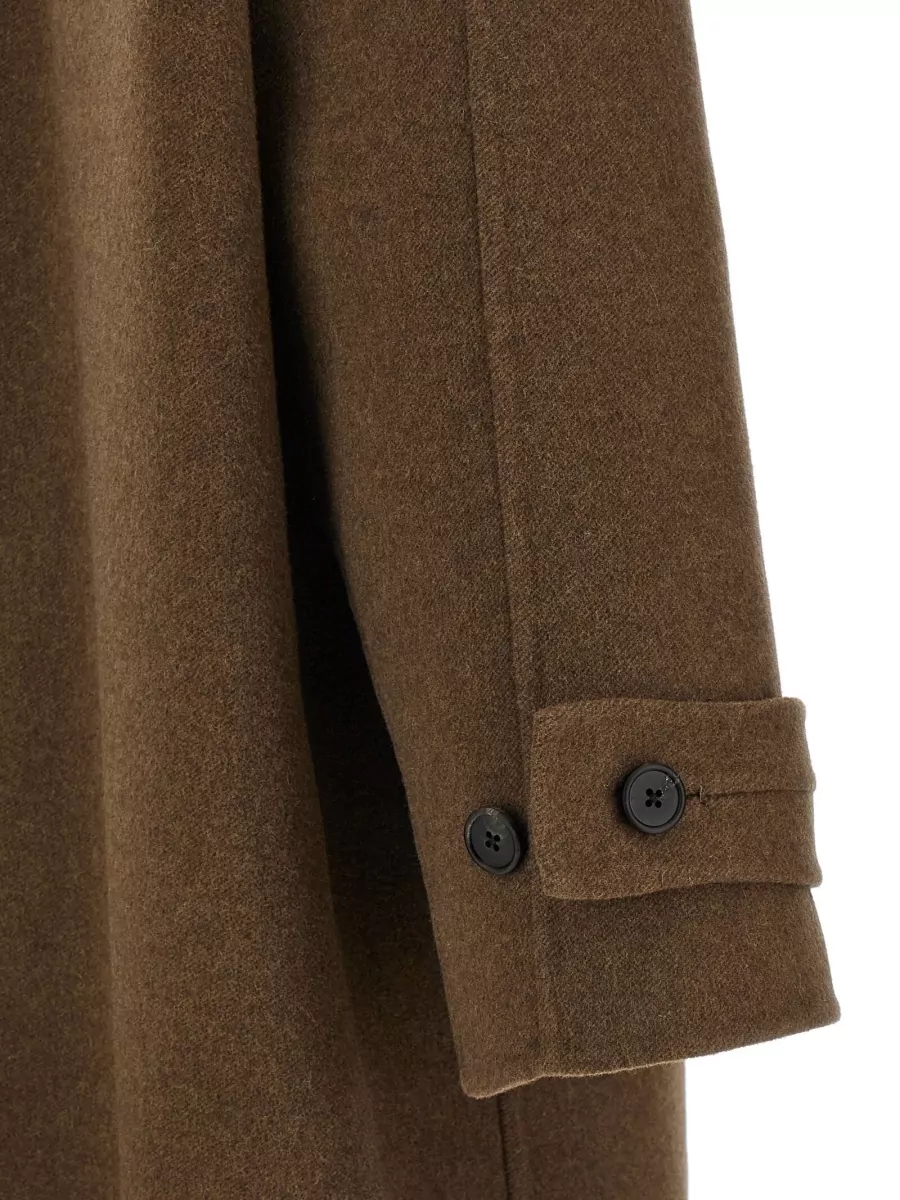 The Row Cashmere Virgin Wool Single Breasted Coat