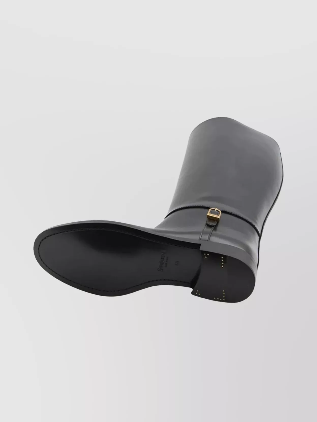 Saint Laurent Knee-high Boots Buckle Detail In Black
