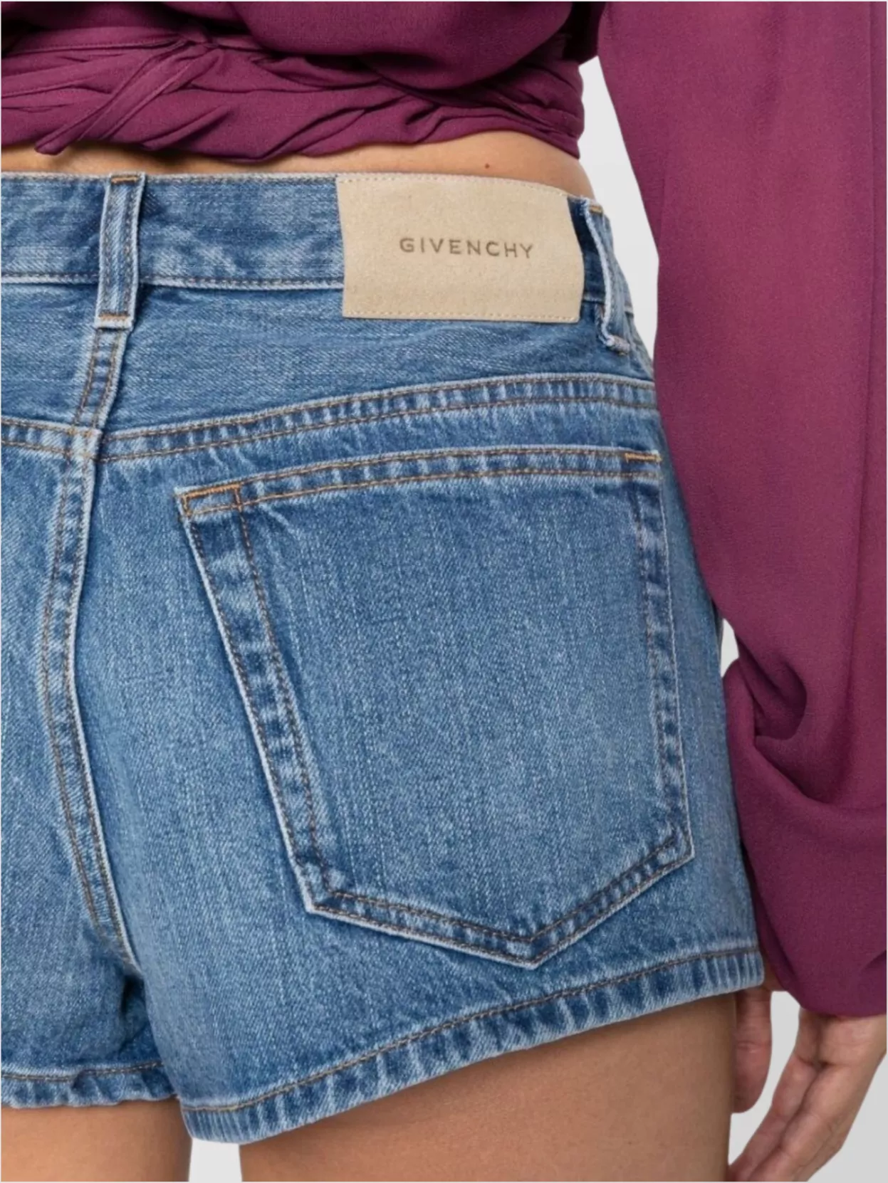 Givenchy Denim Shorts Belt Loops