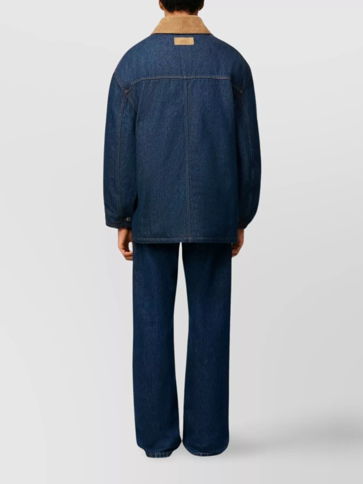Ami Alexandre Mattiussi Ami Paris Indigo Blue Cotton Padded Worker Jacket In Blue
