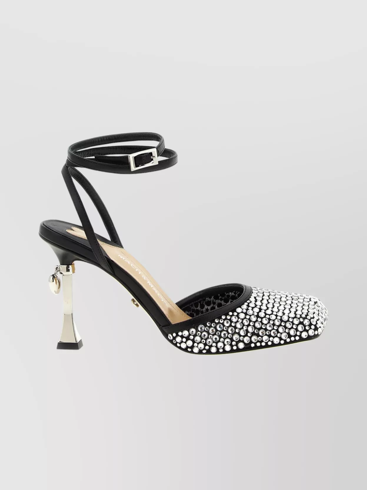 Mach&mach Heart Shaped Detail Pumps In Black