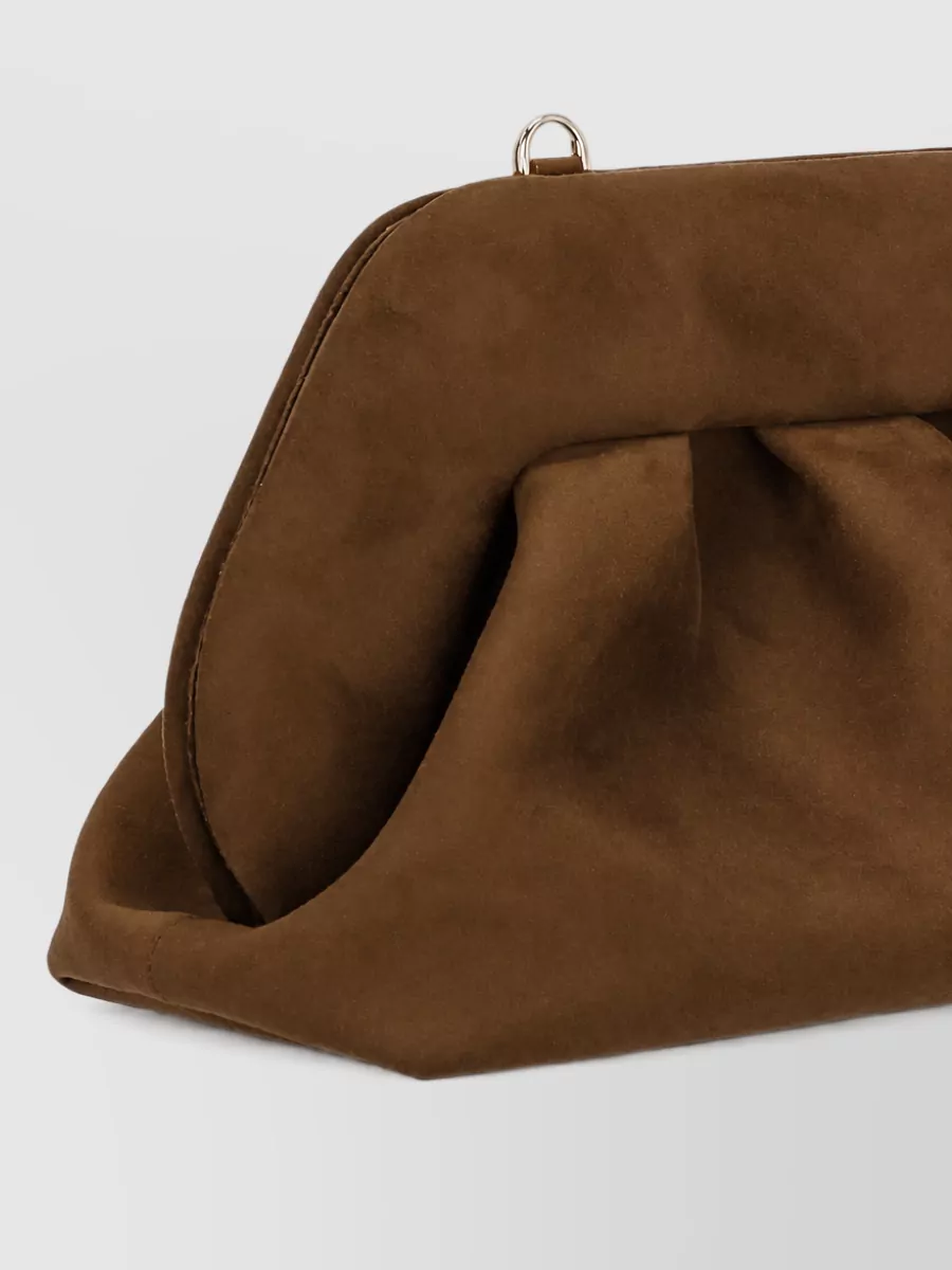 Themoiré Bios Medium Suede-Effect Clutch Bag