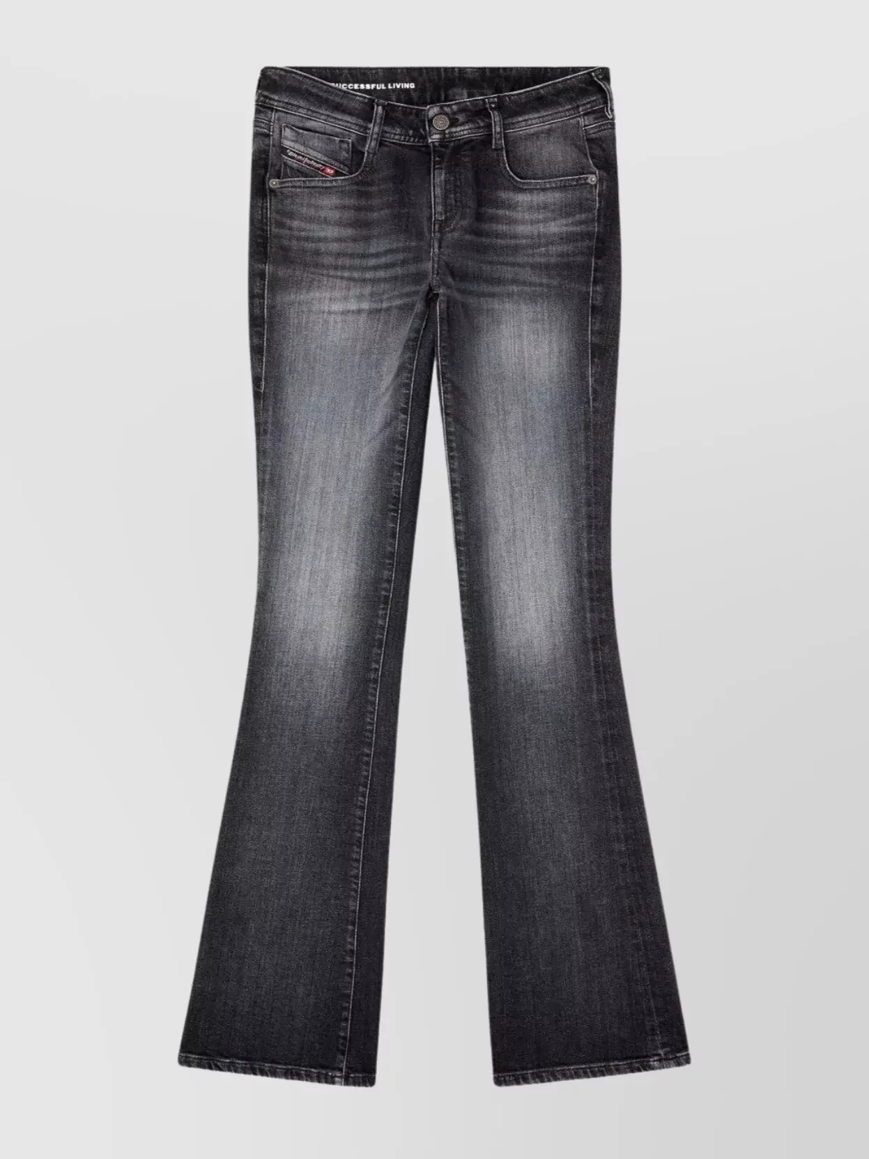Diesel Womens 02 1969 D-ebbey Boot-cut Denim Jeans In Black