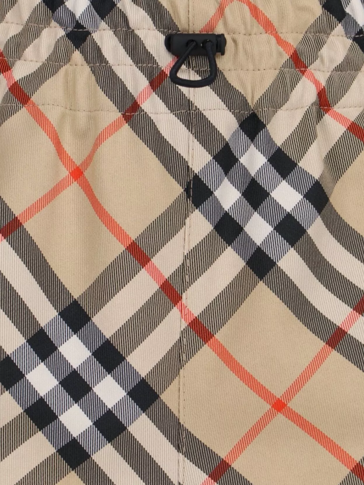 Burberry Checkered Straight Shorts Elastic Waistband