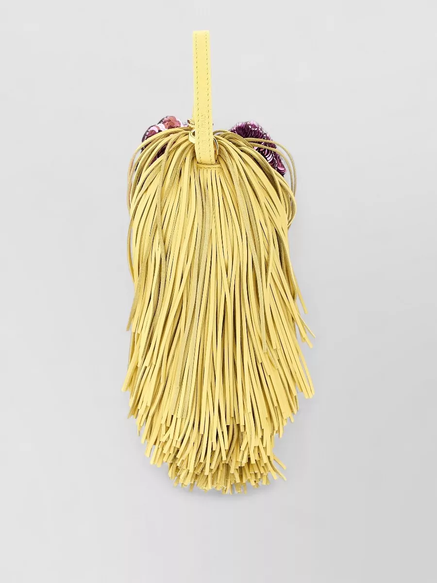 Fendi Na Na Lamb Leather Bucket Bag