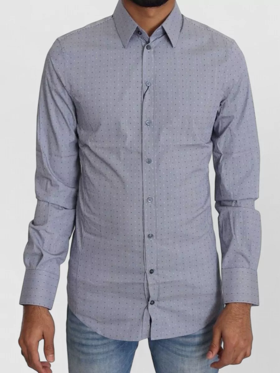 Dolce&Gabbana Dotted semi-fitted shirt