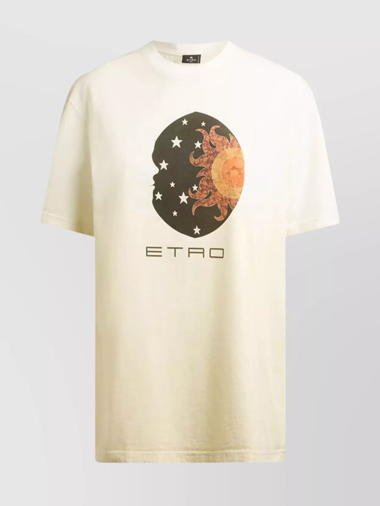 Etro Graphic Print Short Sleeve Crew Neck Top In Pink