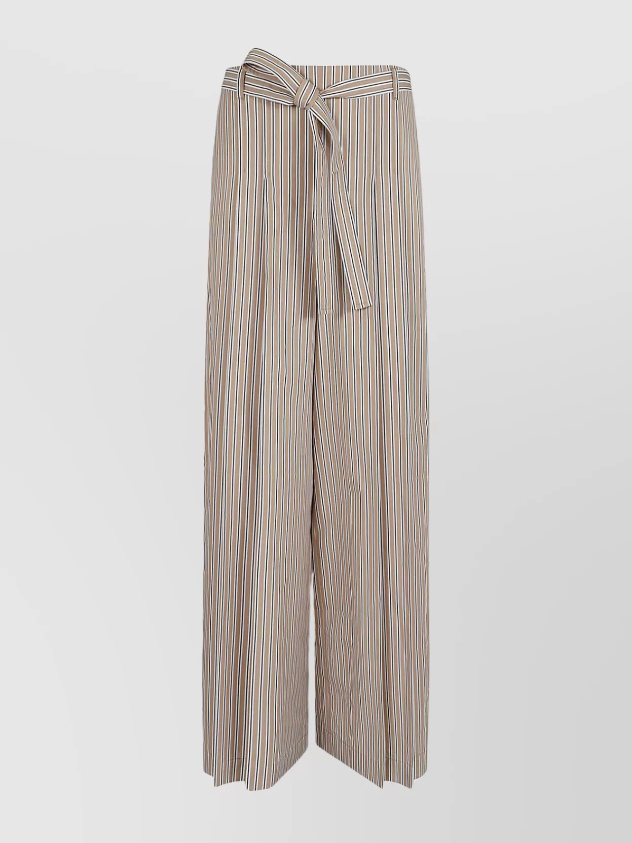 Shop Alberta Ferretti Striped High Waist Wide Leg Trousers