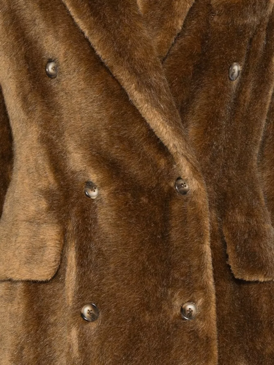 Mugler Double-Breasted Faux-Fur Jacket