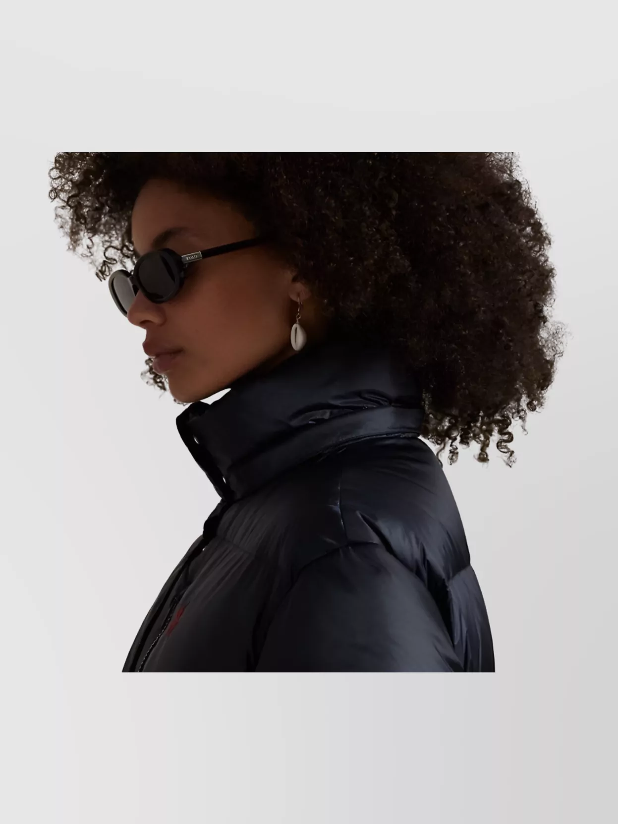 Ralph Lauren Insulated Hooded Quilted Coat With High Collar In Gray