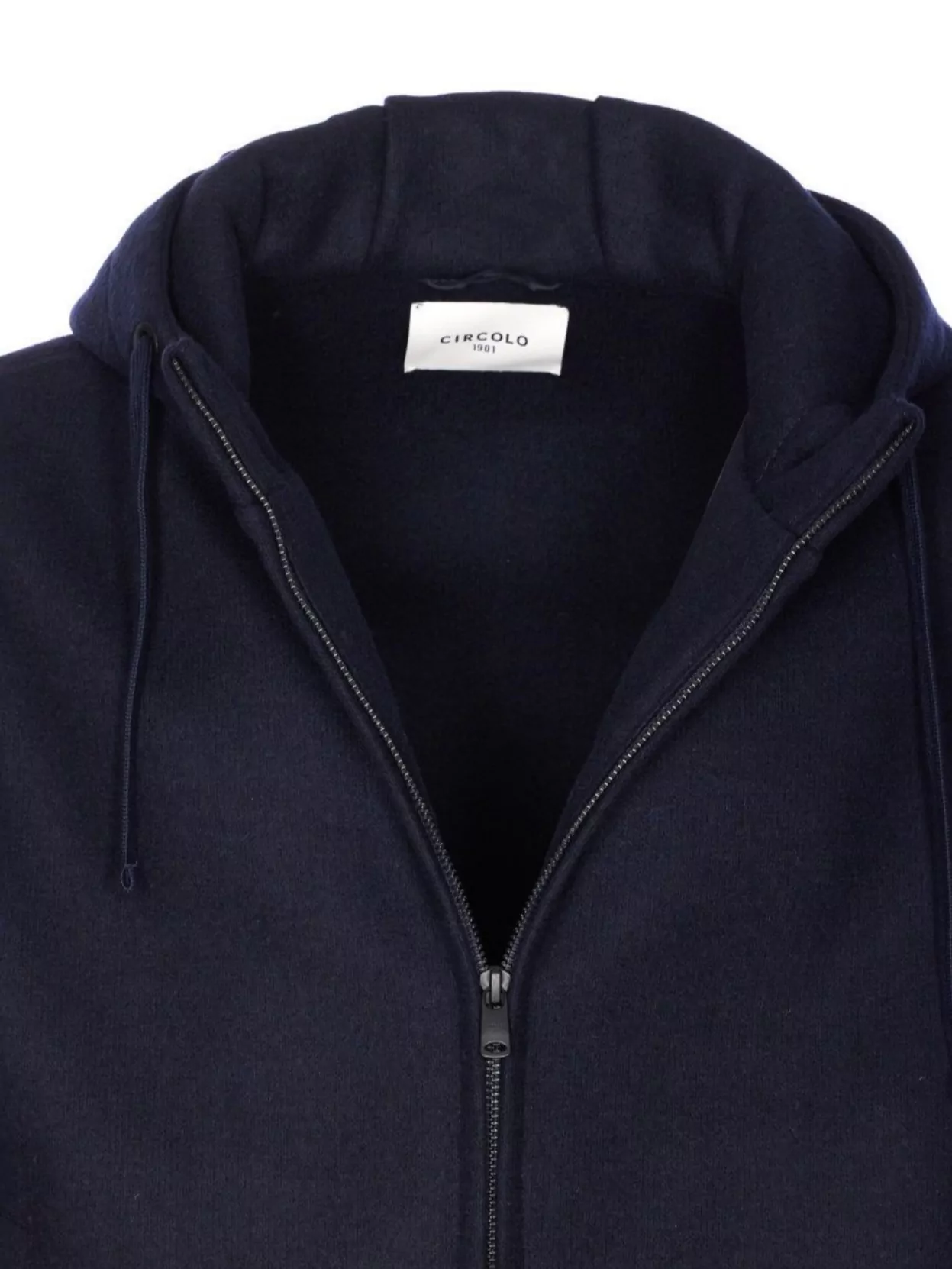 Circolo 1901 Hooded Sweatshirt With Drawstring And Pockets In Blue