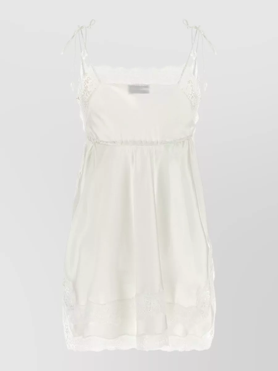 Magda Butrym Silk lace-trim asymmetric v-neck nightdress
