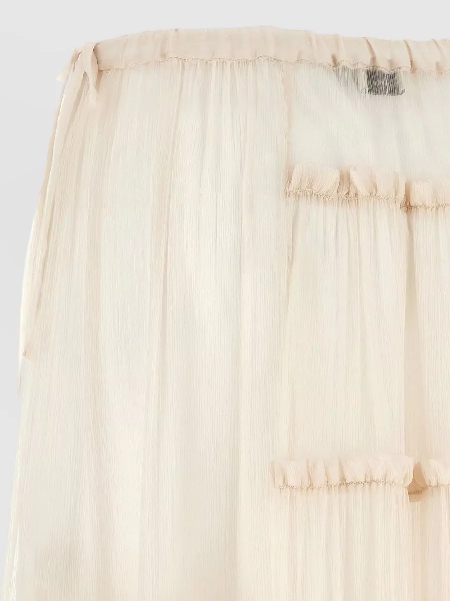 Dries Van Noten Silk Asymmetric Maxi Skirt