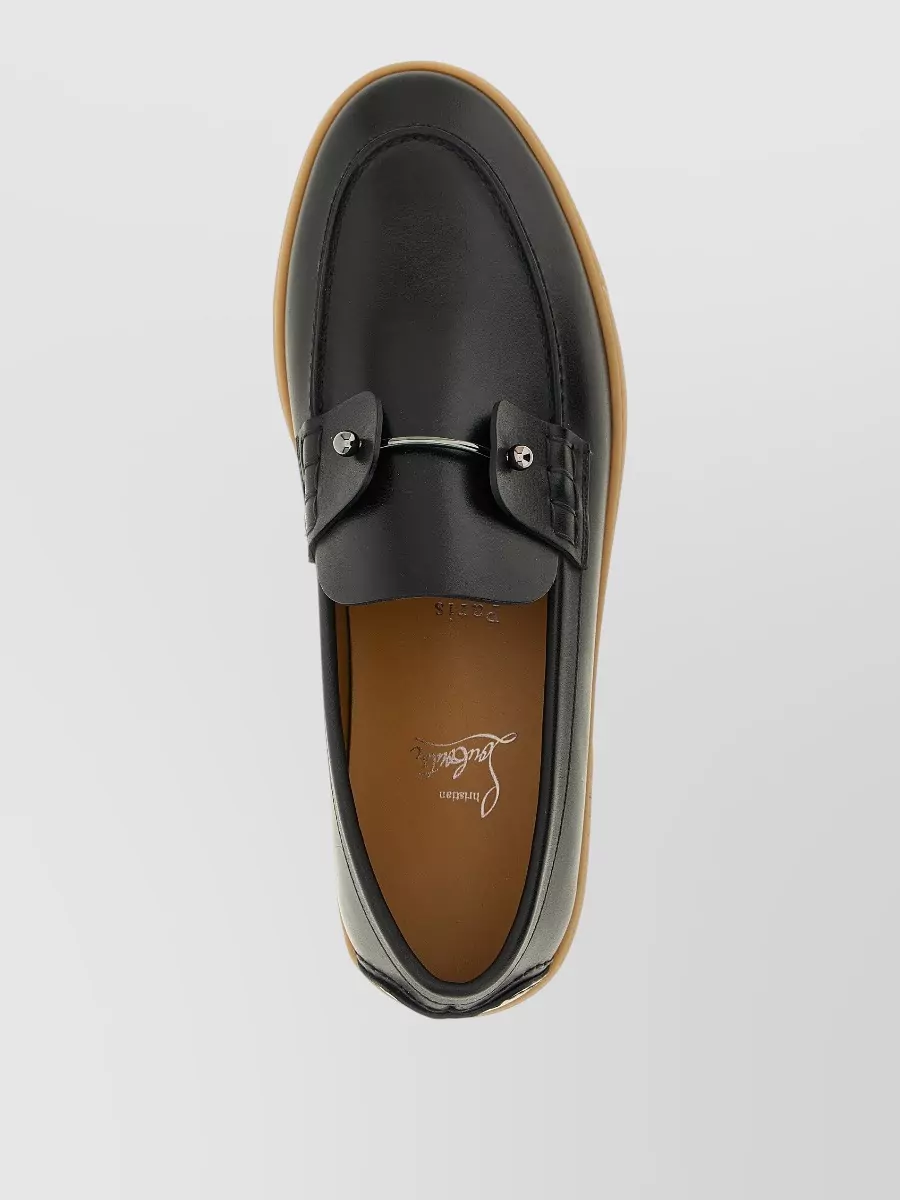 Christian Louboutin Chambeliboat Metal Hardware Loafer Rubber Sole