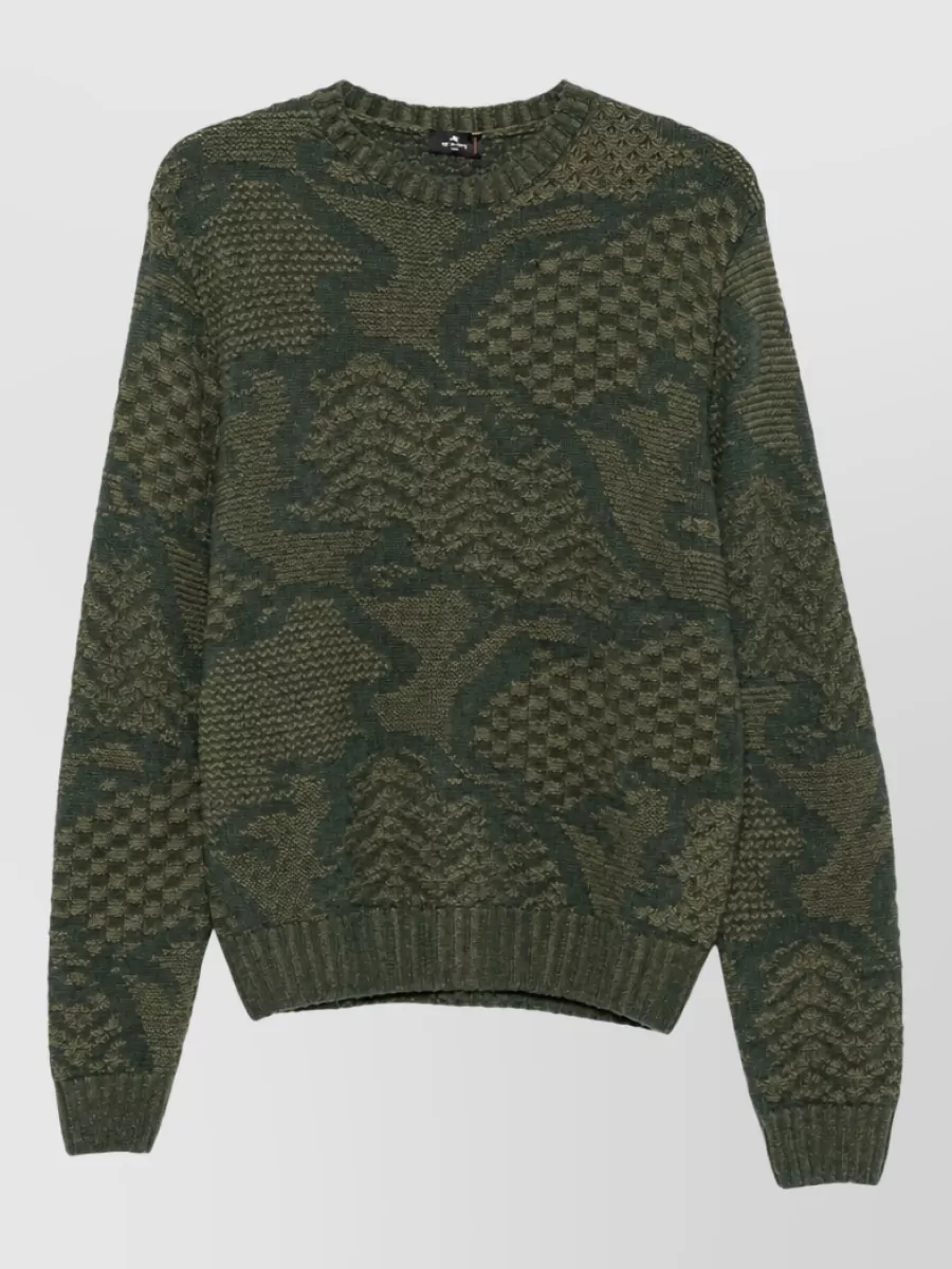 Etro Cable-knit wool crew-neck sweater