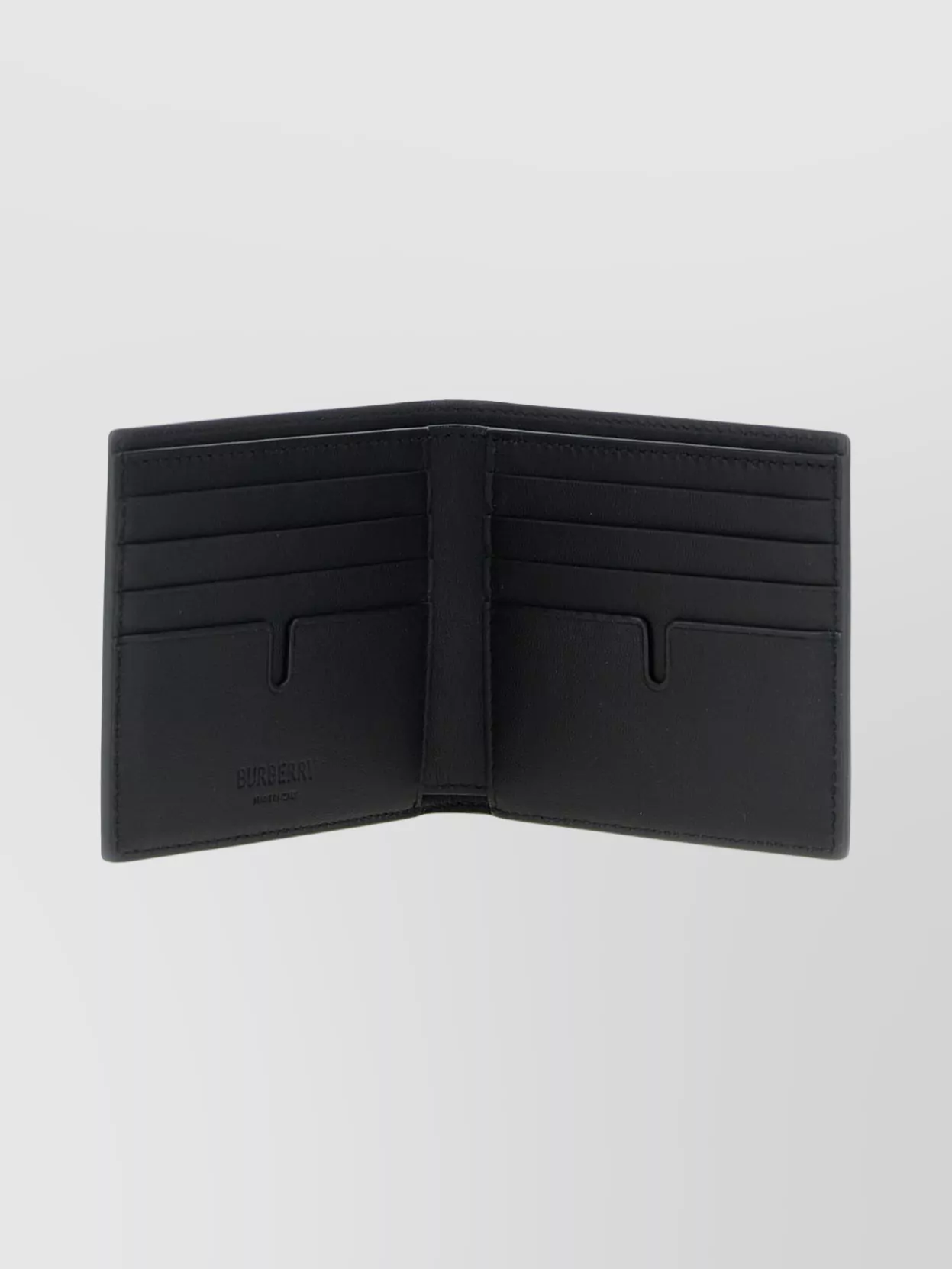 Burberry Textured Leather Graphic Print Wallet