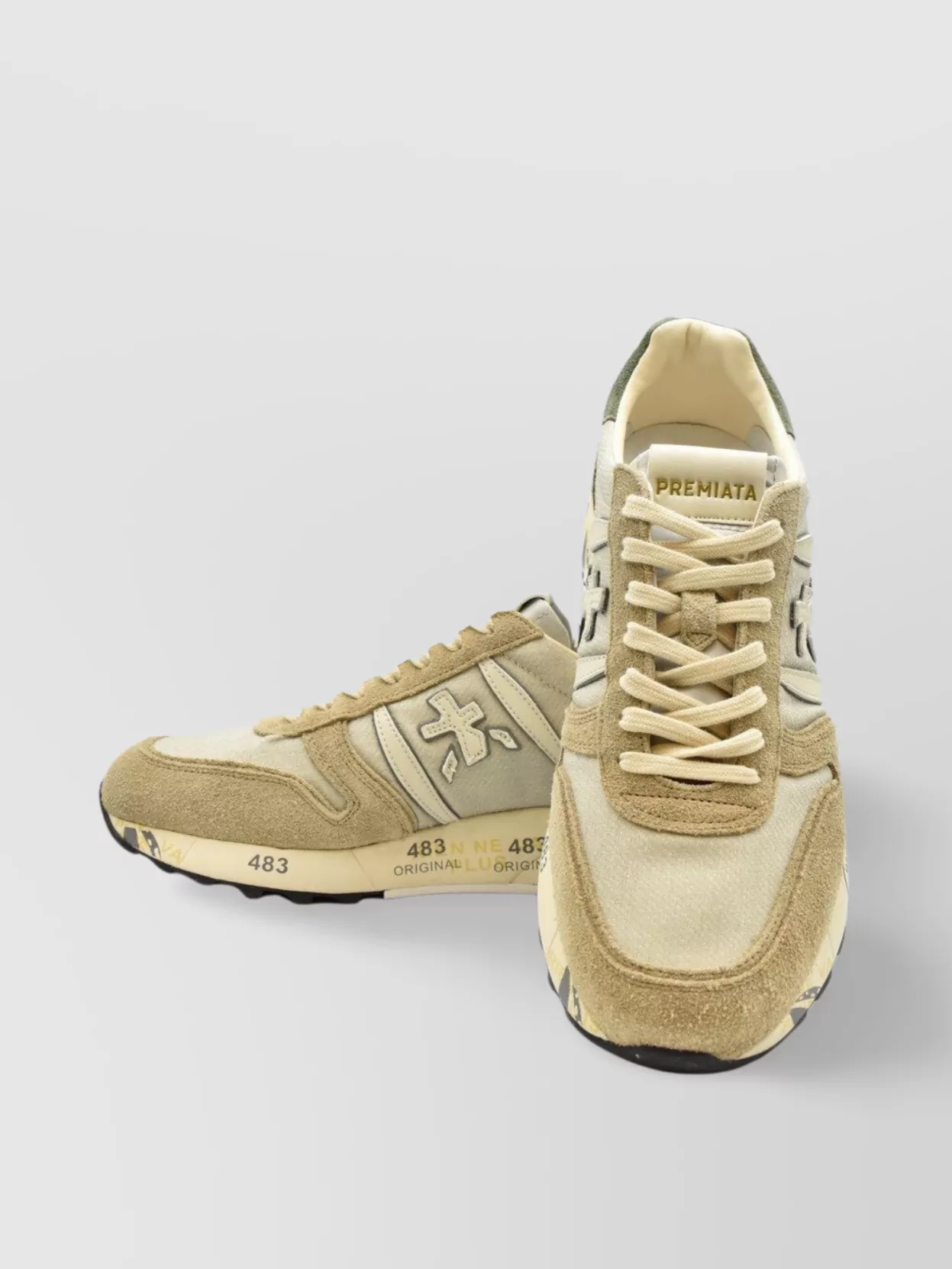 Premiata Sole Contrast Round Toe Sneakers