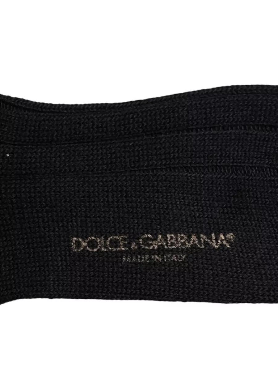 Dolce&Gabbana Logo-Print Over-The-Calf Socks