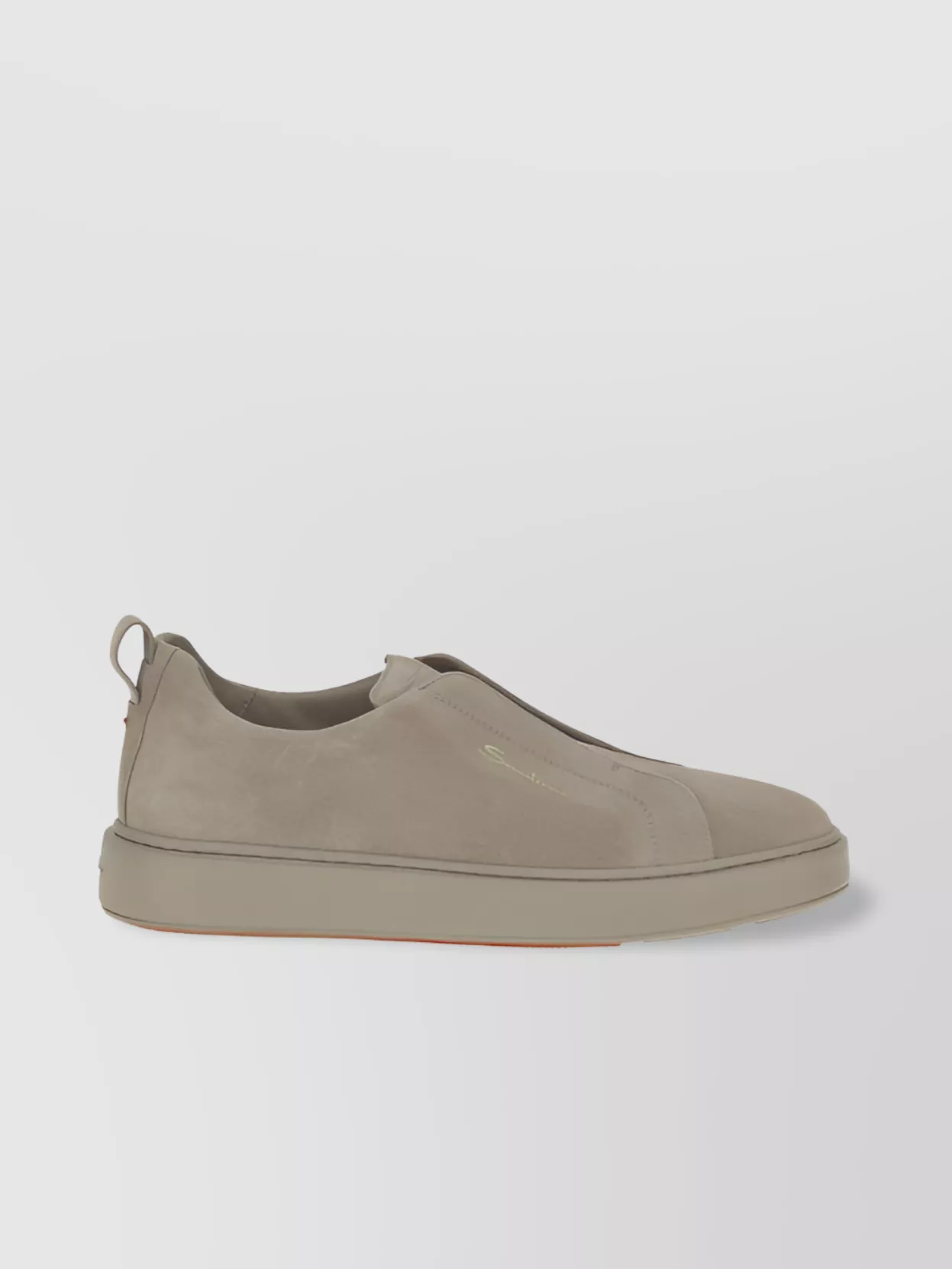 Santoni Victory Suede Leather Round Toe Sneakers