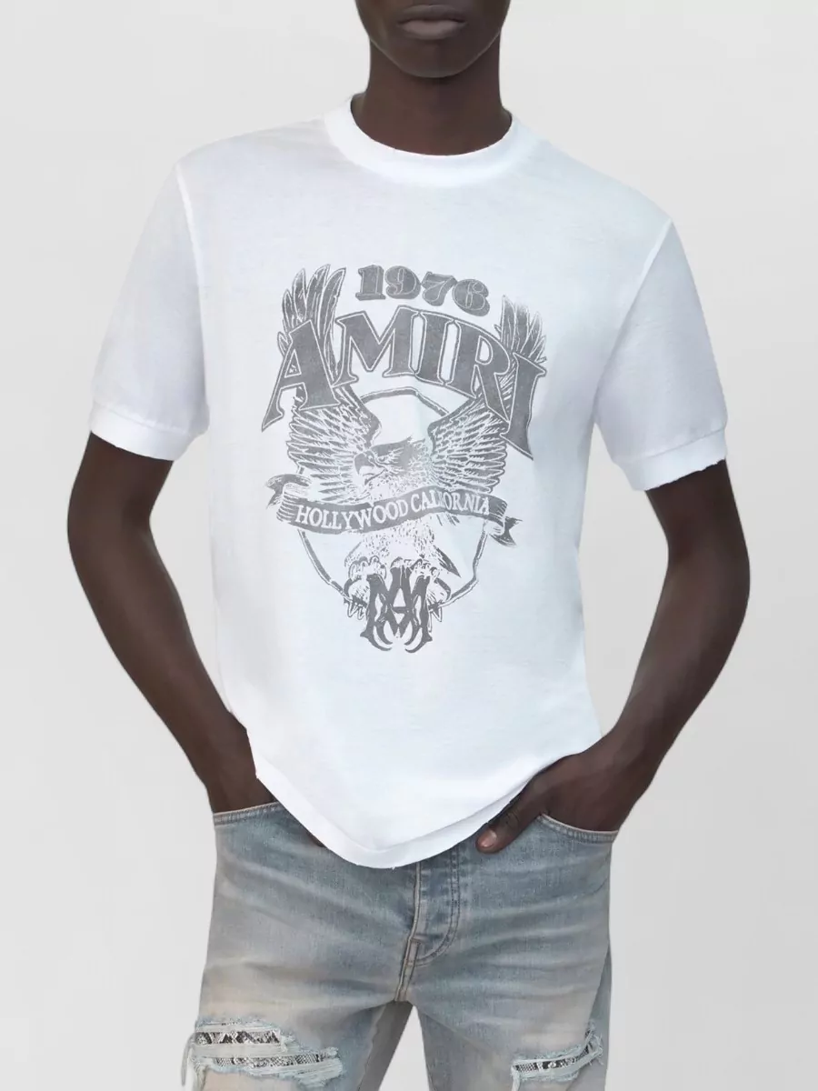 Amiri Eagle Graphic T Shirt Round Neck