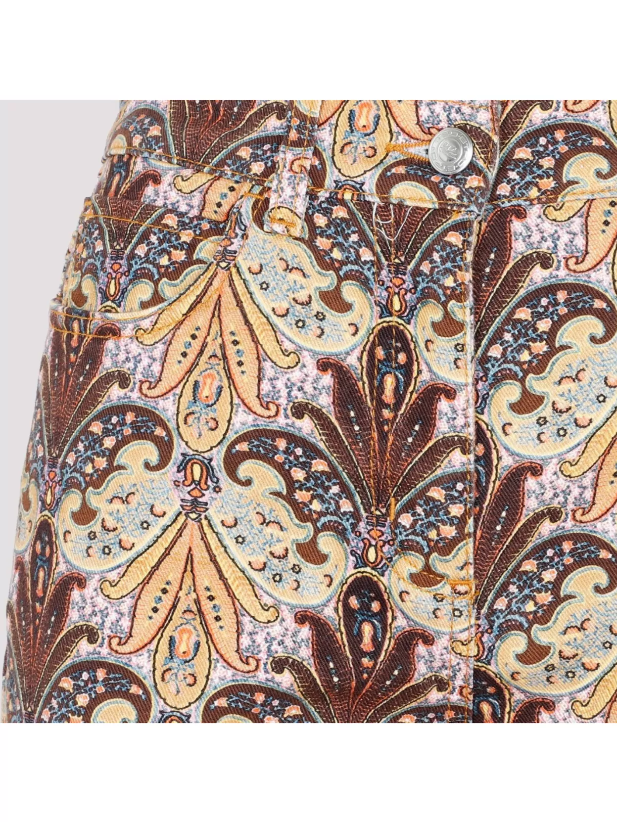 ETRO 5 POCKETS FLARED HIGH WAIST PANTS