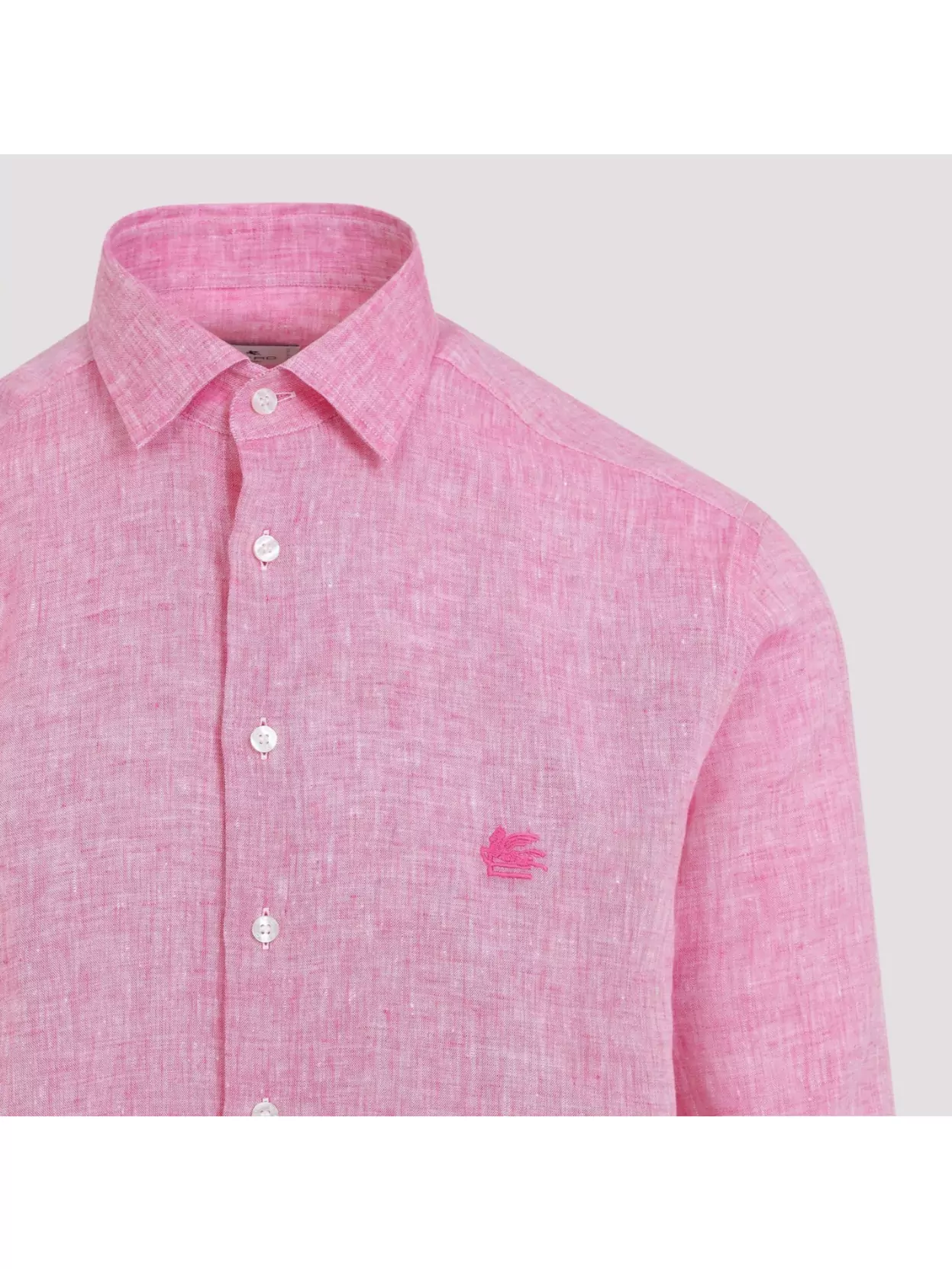 Etro Logo Long-sleeved Shirt In Pink
