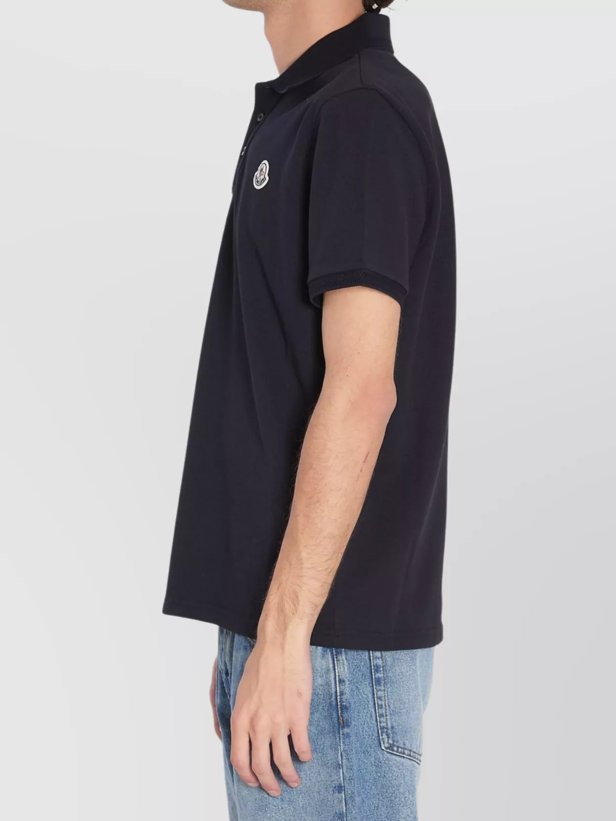 Moncler Collared Cotton Polo Shirt