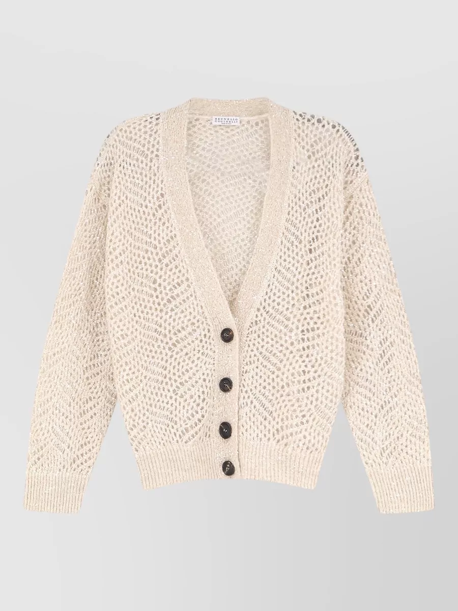 Brunello Cucinelli ribbed v-neck mohair cardigan