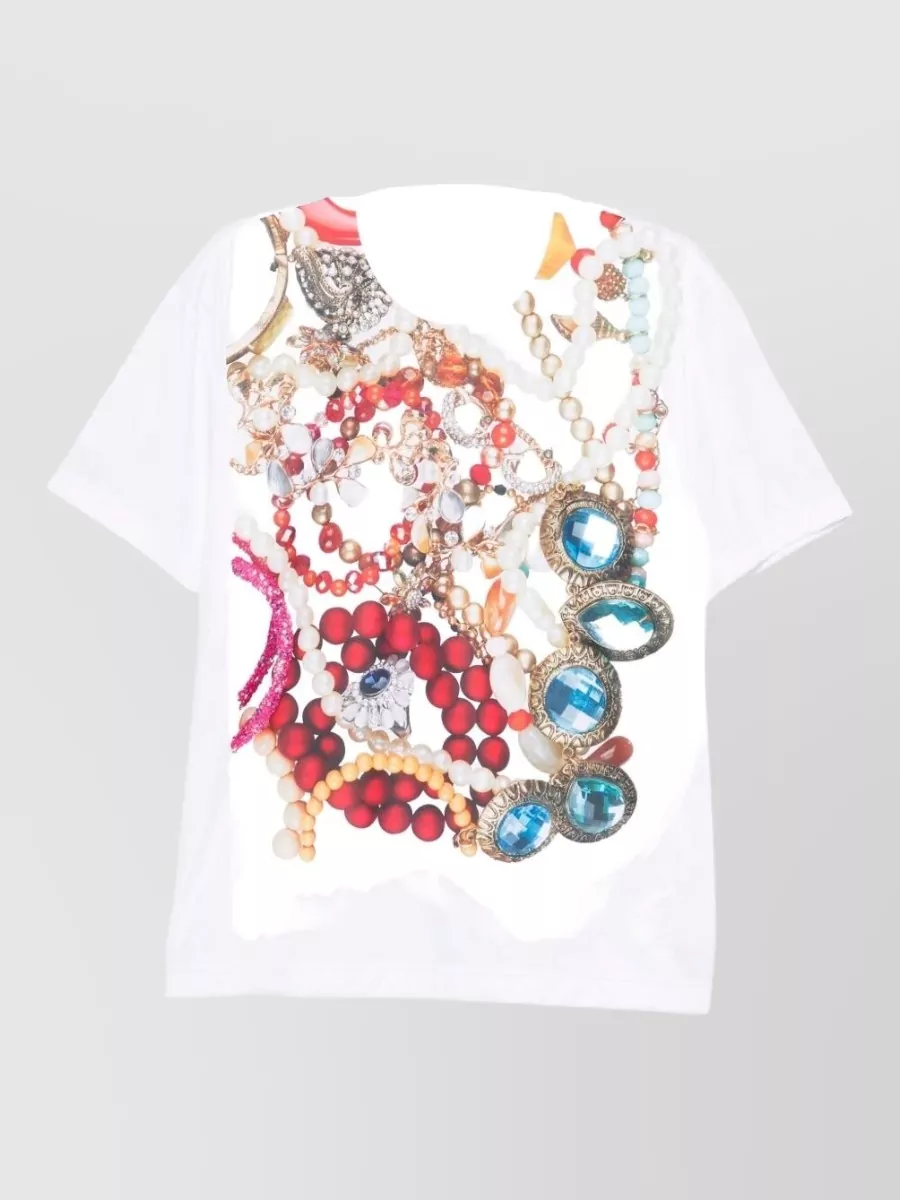 Comme Comme Crew Neck T Shirt Jewellery Print