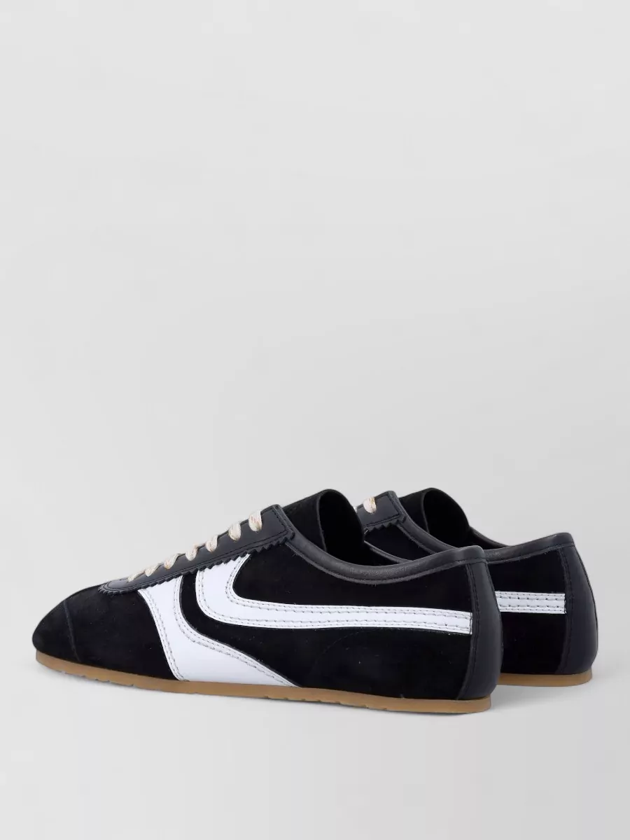 Dries Van Noten Sneakers Contrast Stitching Low Top Rubber Sole