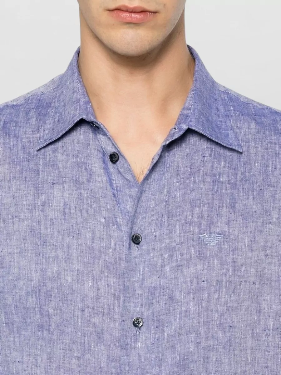 Emporio Armani Linen Long-Sleeve Shirt