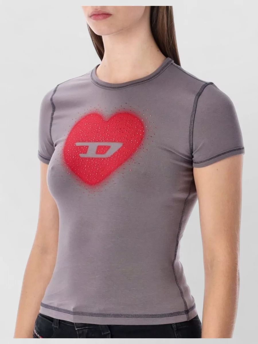 Diesel Heart Graphic Short Sleeve T-Shirt