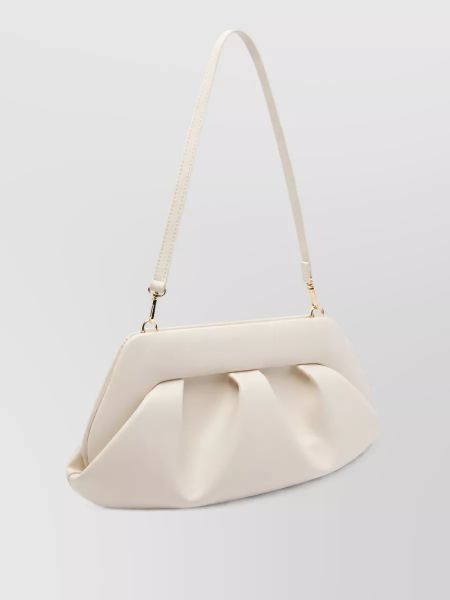 Themoiré bios pleated clutch bag