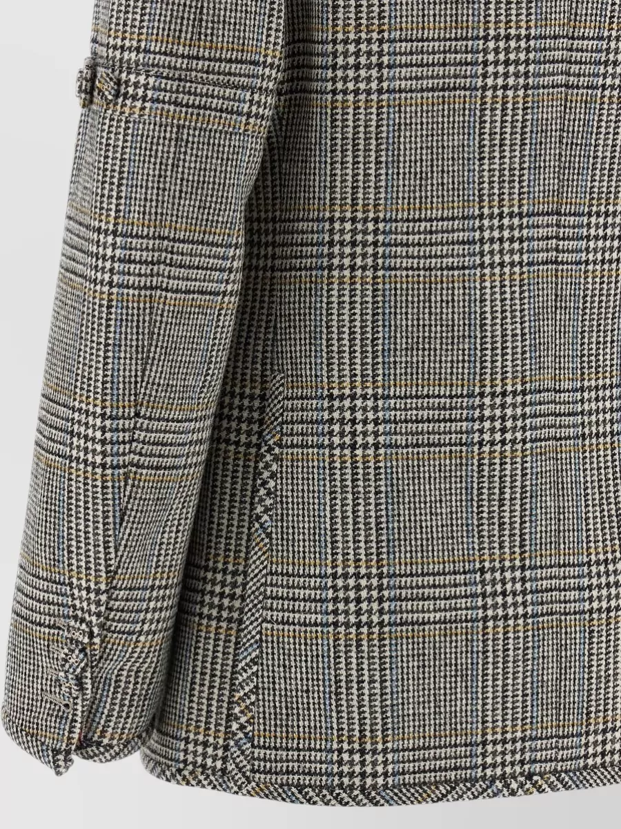Thom Browne Prince Of Wales Wool Single-Breasted Blazer