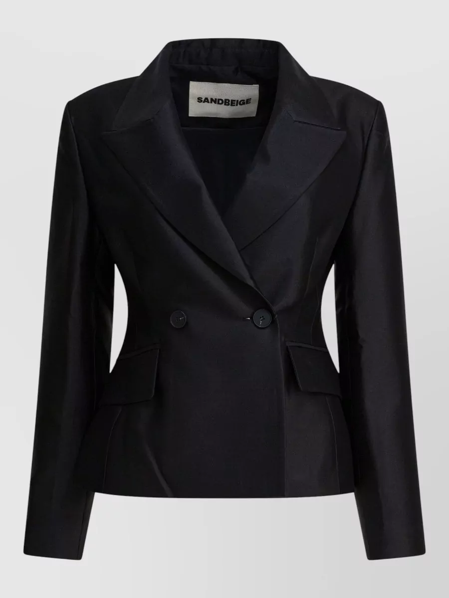 SANDBEIGE silk wool blazer