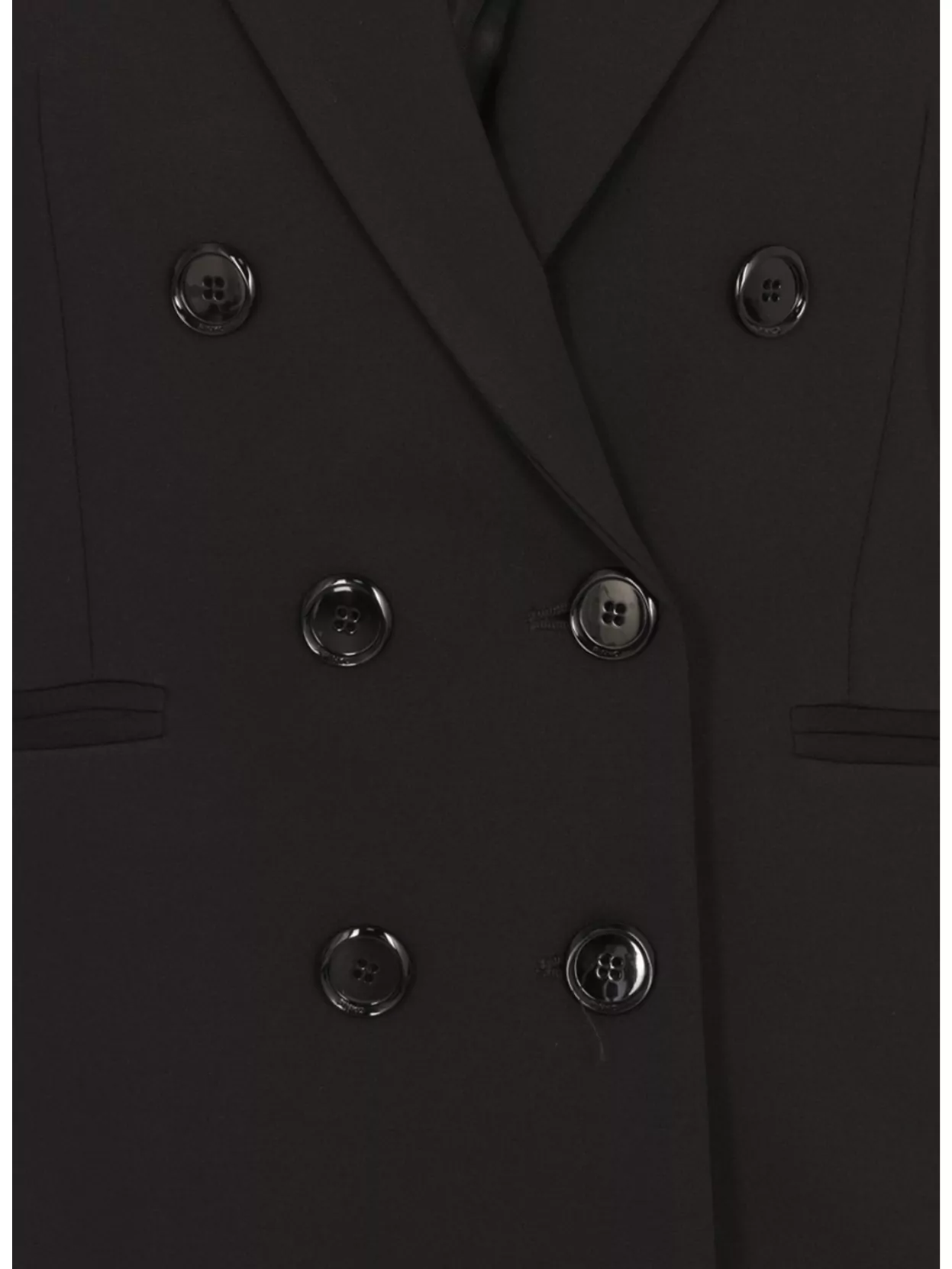 Pinko Viscose Double Breasted Blazer In Black