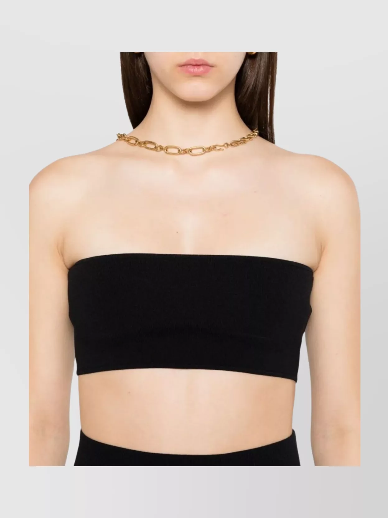 Totême Knitted Bandeau Top With Strapless Design