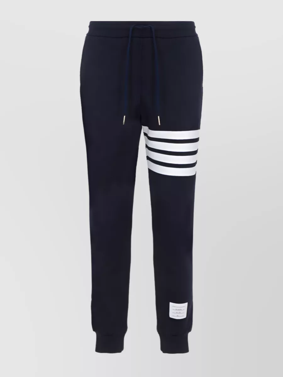Shop Thom Browne Engineered 4-bar Jersey Sweatpant In Blue